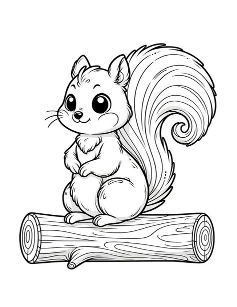 Free Printable Animal Coloring Pages Squirrel Coloring Pages Free Printable, Squirrel Character Design, Cute Squirrel Drawing, Drawing Squirrel, Squirrel Drawing, Squirrel Coloring Page, Zoo Coloring Pages, Wedding Coloring Pages, Super Mario Coloring Pages