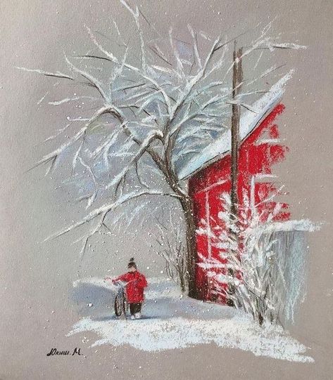 Winter Pastels, Chalk Pastel Art, Soft Pastels Drawing, Soft Pastel Art, Pastel Artwork, Oil Pastel Paintings, Oil Pastel Art, Oil Pastel Drawings, Chalk Drawings