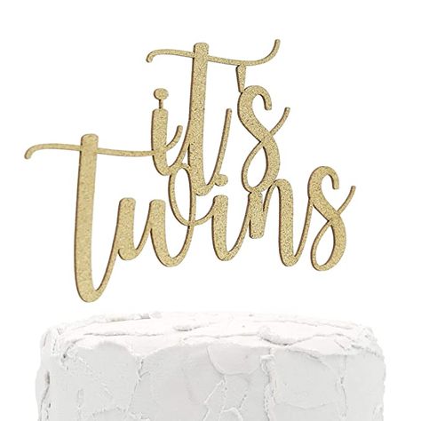 Twins Cake, Twins Baby Shower, Baby Shower Cake Topper, Glitter Cardstock, Baby Shower Cake, Event Themes, Shower Cake, Shower Cakes, Gourmet Food