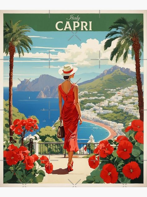 50s Travel Poster, 1950s Travel Posters, Vintage Travel Ads, Italy Vintage Poster, Italy People, Poster Tourism, Limoncello Spritz, Vintage Italian Posters, Art Deco Artwork