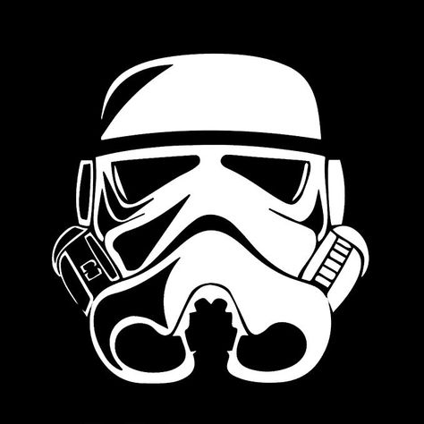 Stormtrooper Helmet Silhouette Vinyl Sticker Car Decal (6" BLACK) Star Wars Clones, Star Wars Stencil, Star Wars Silhouette, Star Wars Painting, Stormtrooper Helmet, Star Wars Stickers, Star Clipart, Printable Star, Star Wars Birthday Party