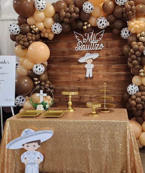 Bautizo Ideas Decoracion Charro, Western Bautizo, Charro Bautizo Ideas Boy, Western Quince, Bautizo Ideas, Western Birthday, Mexican Party Theme, Cowboy Birthday, Cowgirl Party