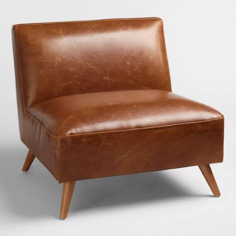 Best Apartment Furniture From World Market | POPSUGAR Home Ikea Morabo Leather Chair, Faux Leather Seating, Camel Leather Accent Chairs, World Market Office Chair, 2 Chair Seating, Classic Room, Slipper Chairs, Cost Plus World Market, Living Room Accents