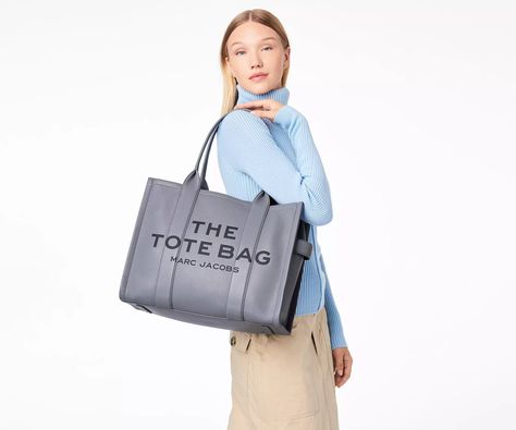 The Leather Large Tote Bag | Marc Jacobs | Official Site The Marc Jacobs Tote Bag, Marc Jacobs Tote Bag, Large Shopper Bag, Marc Jacobs Tote, Large Leather Tote Bag, Grey Tote, Large Leather Tote, The Tote Bag, Chanel Deauville Tote Bag