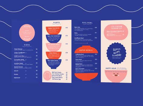 Yuku Ramen Restaurant on Behance Poke Menu Design, Ramen Restaurant Design, Ramen Branding, Asian Menu Design, Japanese Ramen Restaurant, Diner Branding, Japanese Restaurant Menu, Pizza Menu Design, Japanese Branding