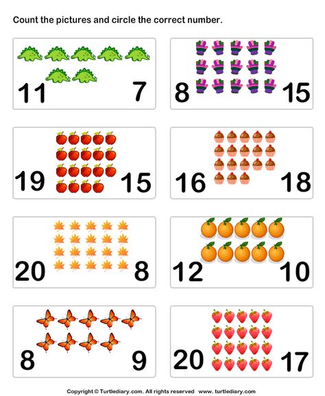 Count pictures - TurtleDiary.com Counting Up To 20 Worksheets, Count And Write Numbers 1-10 Worksheets, Numbers 11-15 Worksheets, Counting 10-20 Worksheets, After Numbers Worksheet 1-50, Counting Objects Worksheets 1-20, Math Counting Activities, Kindergarten Math Worksheets Addition, Kindergarten Math Worksheets Free