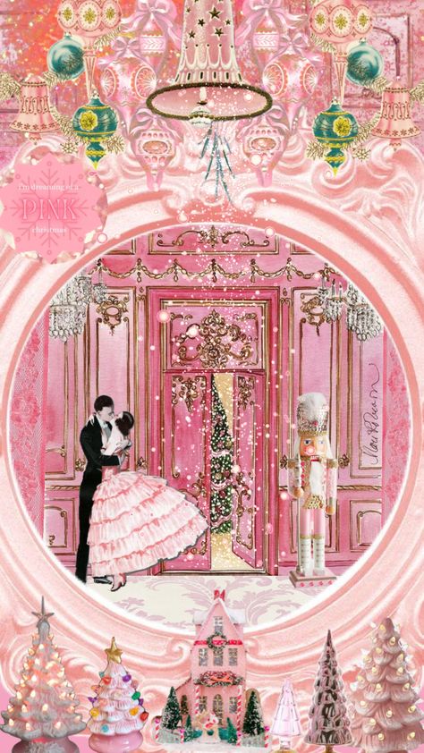 I’m dreaming of a Pink Christmas 💖 Dreaming Of A Pink Christmas, Christmas Lockscreen, Vintage Pink Christmas, A Pink Christmas, Dreaming Of A White Christmas, Pink Xmas, A White Christmas, Cute Christmas Wallpaper, Christmas Room Decor