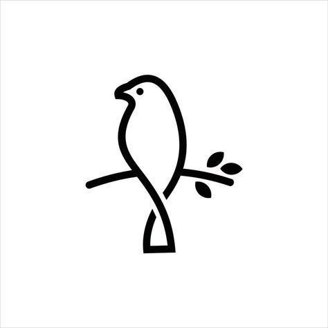 Bird Logo Inspiration, Simple Bird Drawing, Bird Line Drawing, Bird Vector, Modern Line Art, Bird Logo Design, Bird Logo, Simple Line Drawings, Animal Symbolism