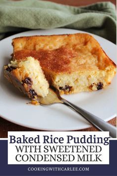 Old Fashioned Baked Rice Pudding, Rice Pudding Recipe With Condensed Milk, Rice Pudding With Condensed Milk, Baked Rice Pudding Recipe, Pudding With Condensed Milk, Stovetop Rice Pudding, Best Rice Pudding Recipe, Cookie Recipes Thanksgiving, Pudding Recipes Homemade