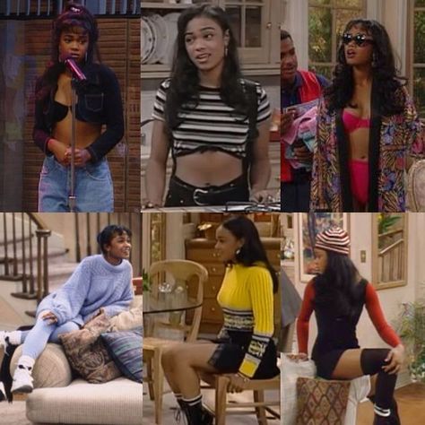 Ashely Banks Outfits #90SFashionTrends Black 90s Fashion, Look 80s, Looks Hip Hop, Girls Winter Fashion, Jeans Girl, Bloc Party, 90s Inspired Outfits, Fashion Teenage Girls, Fashion 90s