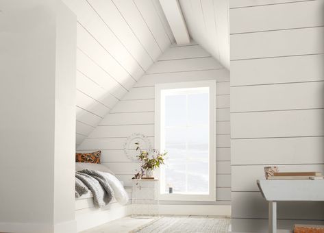 Color of the Month: Smoky White - Colorfully BEHR Polar Bear Behr Paint, Behr Color Trends, Light Gray Sofas, All White Room, Behr Colors, Color Of The Month, Behr Paint Colors, Tranquil Bedroom, Best White Paint