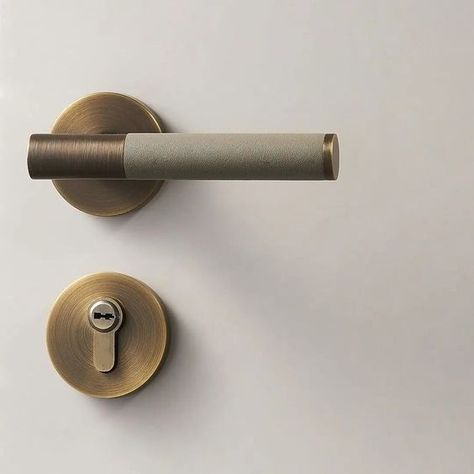 Door Lever Handle, Modern Door Knob, Modern Door Knobs, Unique Door Handles, Door Knobs Interior, Bronze Door Handle, Bronze Door Handles, Latches Hardware, Leather Door