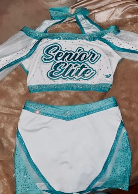 Senior Elite Practice Wear, Cheer Leading Outfits, Kenley Pope, Cheer Practice Outfits, Youth Cheerleading, Senior Elite, Cheer Flyer, Cheer Aesthetic, Cheer Makeup