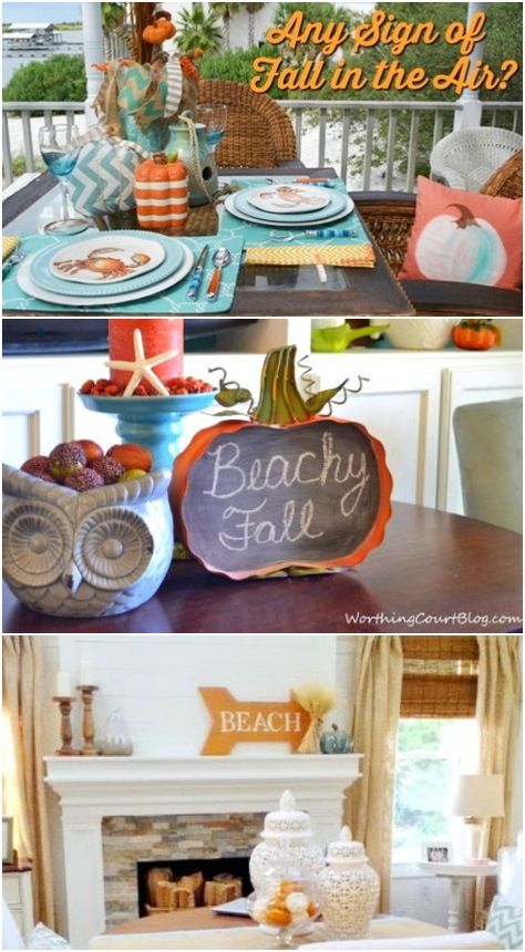 Coastal Fall Decor Ideas For The Porch, Coastal Grandma Fall Decor, Fall Coastal Decor, Beach House Fall Decor, Autumn Coastal Decor, Costal Fall Home Decor, Coastal Fall Decor, Coastal Autumn, Fall Festival Crafts