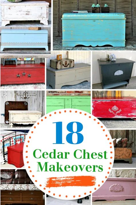 Hope Chest To Toy Chest, Refinish Chest Cedar, Upcycle Chest Trunk, Redo Hope Chest Ideas, Refinishing Cedar Chest, Refinished Hope Chest, Cedar Hope Chest Makeover, Diy Chest Trunk, Refinish Cedar Chest