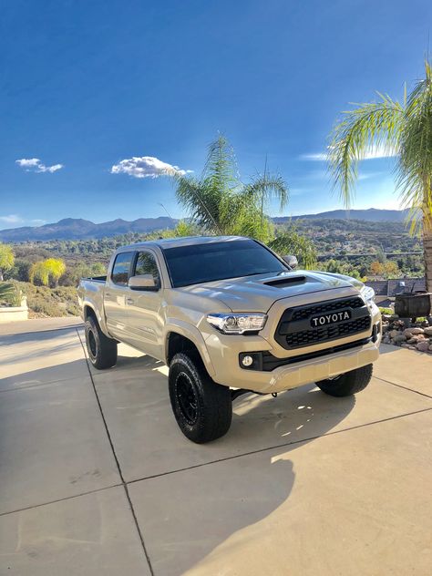 Desert tan Tan 4runner, Tan Toyota Tacoma, Tan Tacoma, Toyota Tacoma Aesthetic, 2020 Toyota Tacoma, Toyota Tacoma Mods, 2004 Ford Ranger, Toyota Tacoma 4x4, Toyota Tundra Trd Pro