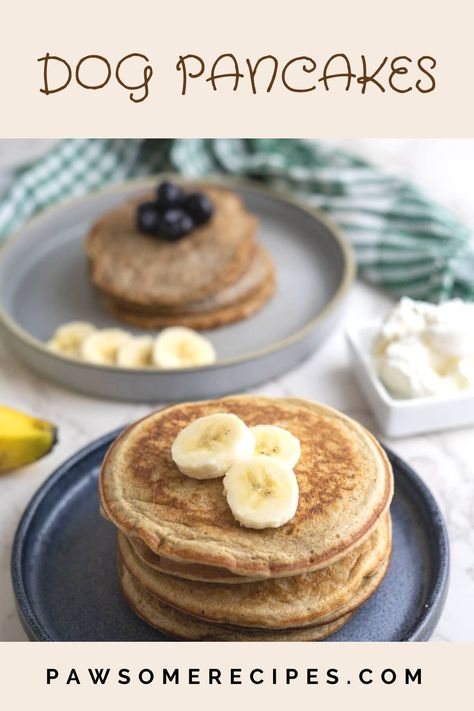 Banana Pancakes For Dogs, Dog Friendly Pancake Recipe, Pancake Recipe For Dogs, Homemade Breakfast Food For Dogs, Dog Waffles Recipes Easy, Dog Friendly Pancakes, Pumpkin Pancakes For Dogs, Pancakes For Dogs Recipe, Breakfast For Dogs Homemade