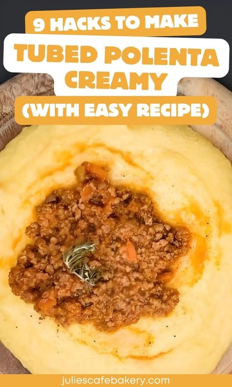 9 Hacks To Make Tubed Polenta Creamy (With Recipe) Creamy Polenta From Tube, Tubed Polenta Recipes, How To Cook Polenta Tube, How To Make Polenta, Italian Polenta Recipes, Dairy Free Polenta, Polenta Tube Recipes, Tube Polenta Recipes, Polenta Recipes Tube