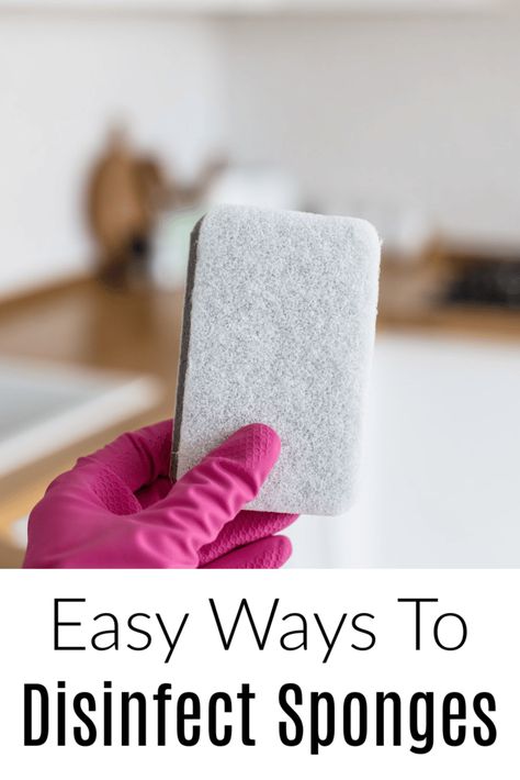 If you're not cleaning your kitchen sponge regularly, you could be spreading bacteria. Learn how to disinfect a sponge using vinegar, bleach, and more. How To Clean A Sponge, Natural Cleaning Solutions, Scrub Sponge, Homemade Cleaning, Spring Cleaning Hacks, Cleaning Techniques, Kitchen Sponge, Smart Ideas, Homemade Cleaning Products