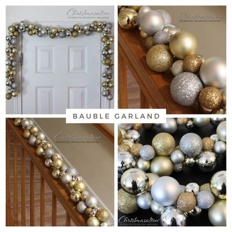 This Silver and Gold Bauble Garland is the perfect decorating piece for Weddings, Bridal Showers, Birthday parties, holidays, and more! https://etsy.me/3xd5uAE #weddingdecor #ornamentgarland #bridalshower #partygarland #baublegarland #bridaldecor Bauble Garland, Ornament Garland, Bridal Decorations, Party Garland, Bridal Showers, Silver And Gold, Birthday Parties, Bridal Shower, Wedding Decorations