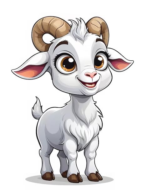 vectors, photos and PSD files | Free download Goat Drawing Easy, Cute Goat Cartoon, Cute Goat Drawing, Cartoon Goat, Goat Clipart, Goat Drawing, Animal Animation, Chicken Pickle, Farm Diy