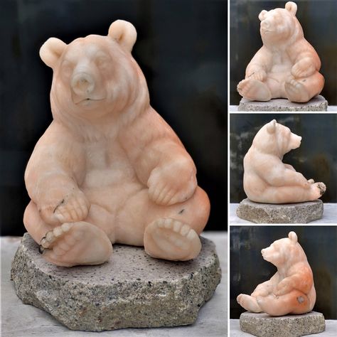 Snow Bear, Snow Sculptures, Bear Carving, Chainsaw Carving, Bear Pictures, Bear Face, Wood Carving Art, Bear Art, 2d Art