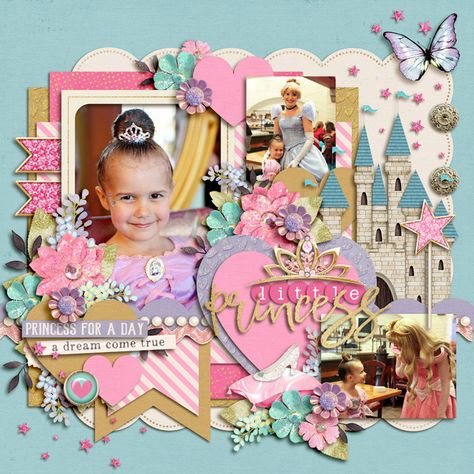 Birthday Scrapbook Pages, Magic Princess, Scrapbook Examples, Autograph Book Disney, Scrapbook Disney, Love Scrapbook, Disney Scrapbooking Layouts, Disney Nursery, Disney Scrapbook Pages