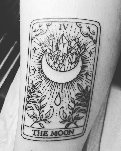 the moon + tarot Tattoo Band, Tarot Card Tattoo, Tarot Tattoo, Lyric Tattoos, The Moon Tarot, Witch Tattoo, Inspiration Tattoos, Cat Tattoos, Tiny Tattoo