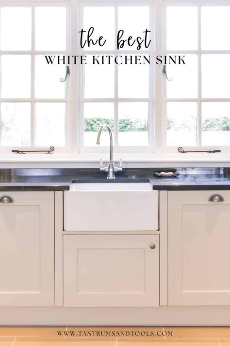 Kitchen Apron Sink, Cabinet Hardware Colors, Stripping Wood Furniture, White Farm Sink, White Apron Sink, Rubbed Bronze Kitchen, Stripping Furniture, Black Cabinet Hardware, White Shaker Kitchen