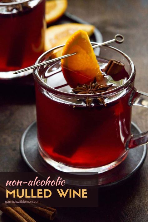 This Non-Alcoholic Mulled Wine is the perfect, festive drink for everyone! Easy to make with only a handful of ingredients and ready in 30 minutes. Great mocktail for Thanksgiving or Christmas! Non Alcoholic Mulled Wine, Cranberry Grape Juice, Batch Cocktail Recipes, Winter Mocktails, Batch Cocktail Recipe, Best Drink Recipes, Mulled Wine Recipe, Non Alcoholic Wine, Alcohol Free Drinks