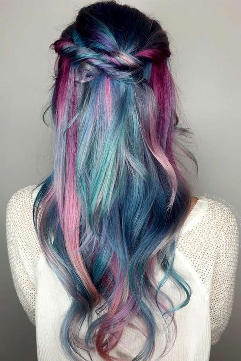 Hair Gray Color, Highlights Bob, Neon Hair Color, Dyed Hair Pastel, Teal Hair, Neon Hair, Hair Gray, Multicolored Hair, Bright Hair