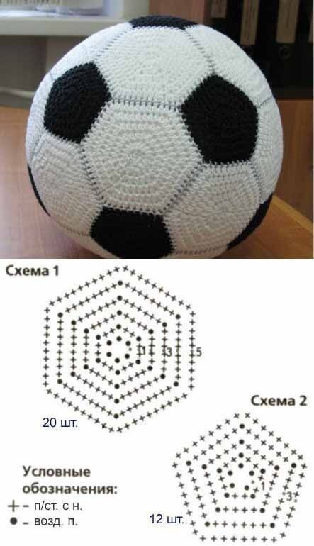 Crochet Soccer, Crochet Ball, Crochet Pillow, Granny Square Crochet Pattern, Crochet Keychain, Crochet Bag Pattern, Macrame Patterns, Crochet Techniques, Crochet Crafts