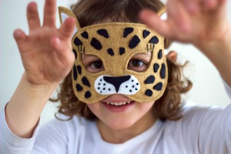 Leopard Mask, Zebra Mask, Animal Masks For Kids, Felt Animal Masks, Animal Mask, Felt Mask, Felt Animal, Animal Masks, Diy Mask