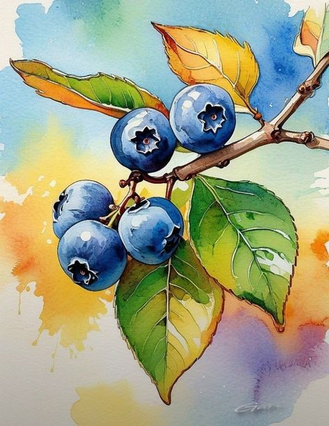 Fruits In Watercolor, Water Colours Drawing Ideas, Water Colour Art Inspiration, Watercolor Still Life Paintings, Watercolor Art Food, Water Colour Painting Ideas Inspiration, Still Life Watercolor Paintings, Water Colour Painting Watercolour, Basic Watercolor Painting