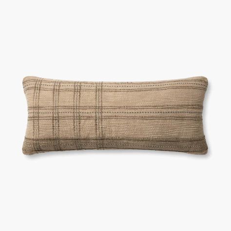 CALISTA PAR0018 TAN / SLATE | Loloi Rugs Loloi Pillows, Angela Rose, Cozy Throw Pillows, Textile Company, Rug Direct, Pillows And Throws, Classic Pattern, Down Pillows, Pillow Set