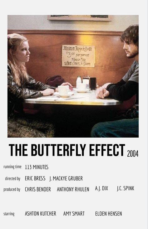 Butterfly Effect Film, 5 To 7 Movie, Butterfly Movie, Indie Movie Posters, The Butterfly Effect, Cinema Quotes, Iconic Movie Posters, Movie Card, Girly Movies