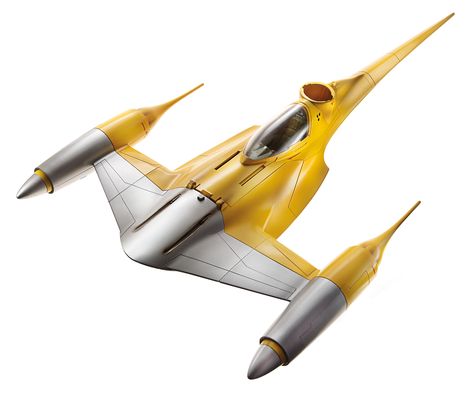 Naboo Starfighter (Star Wars Figure Vehicle) Naboo Starship, N-1 Starfighter, Star Wars Starfighter, Mandalorian Naboo Starfighter, Naboo N-1 Starfighter, Star Wars Laat Gunship, Sci Fi Miniatures, Star Wars Vehicles, The Phantom Menace