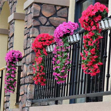 Artificial Flowers for Decoration Violet Hanging Vine Flowers | Etsy Hanging Flowers Wedding, Hanging Orchid, Orchid Bouquet, Wall Hanging Basket, Hanging Flower Baskets, Hanging Vines, Artificial Orchids, Vine Wall, Hanging Flower Wall