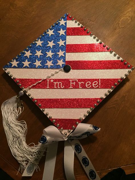 #graduation #cap #graduationcap #diy #college #america #freedom #finally Hunting Graduation Cap, Zach Bryan Grad Cap Ideas, Country Grad Caps, Western Cap Decoration Graduation, Western Graduation Cap Designs, Country Themed Grad Caps, Country Song Graduation Cap, Supernatural Graduation Cap, Graduation Cap Designs Country