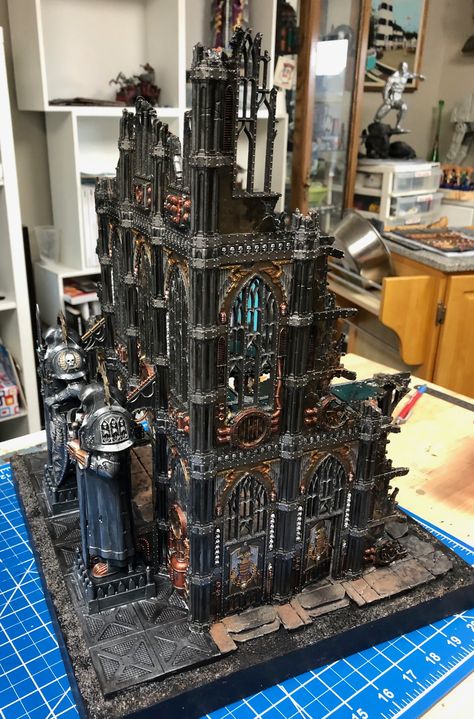 Warhammer Scenery by Murray Elliot Breen Warhammer Architecture, Warhammer Scenery, Warhammer Tabletop, 40k Sisters Of Battle, Battlefleet Gothic, Star Wars Decor, 40k Terrain, Warhammer Terrain, Gothic Cathedral