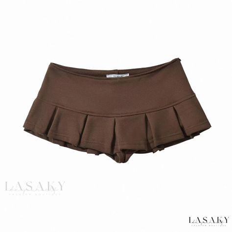 Lasaky - Winter Fashion Casual Basic Pleated Mini Skirt Winter Skirt Fashion, Skirt Streetwear, Brown Mini Skirt, White Mini Skirts, Fashion Umbrella, Skirt And Top Set, Eclectic Fashion, Streetwear Y2k, Basic Outfits