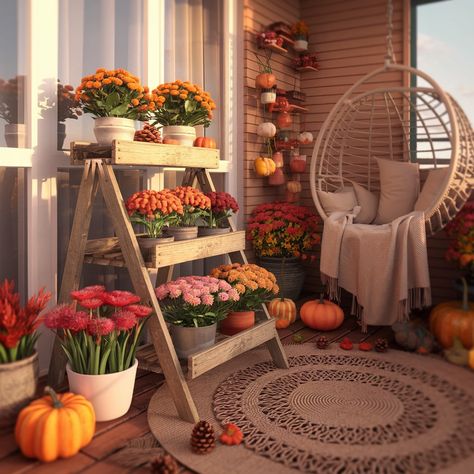 Fall Balcony decor Ideas💖💖💖 Fall Balcony Decor, Fall Balcony, Balcony Decor Ideas, Balcony Decor, Balcony, Decor Ideas, Quick Saves