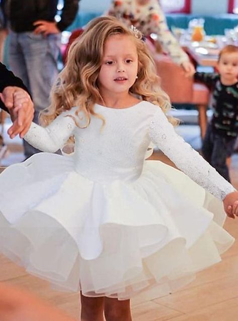 Toddler Girl Birthday Party, Girls Birthday Party Dress, Toddler Christmas Dress, Girls Ball Gown, Cheap Flower Girl Dresses, Long Sequin Dress, Girls Dresses Online, Long Sleeve Sequin Dress, First Communion Dress