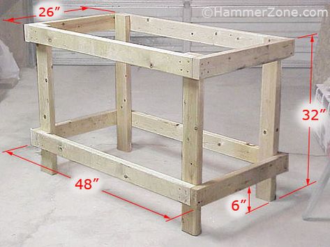 21 Things You Can Build with 2X4's - The Saw Guy 2x4 Wood Projects, Diy Bank, Building A Workbench, Workbench Plans Diy, Woodworking Cabinets, Diy Workbench, Woodworking Box, Workbench Plans, Diy Garage Storage