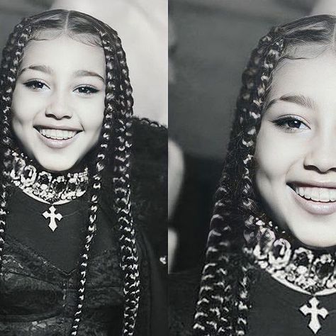 North West Box Braids, North West Hairstyles, North West Braids, North Kardashian, Kardashian Jenner, Box Braids, North West, Kylie Jenner, Braids