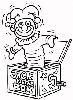 Jack in the Box Jack In The Box Drawing, Childhood Memories 80s, Muster Tattoos, Misfit Toys, Coloring Designs, Best Coloring Pages, Jack And Jack, Jack In The Box, Plants Vs Zombies