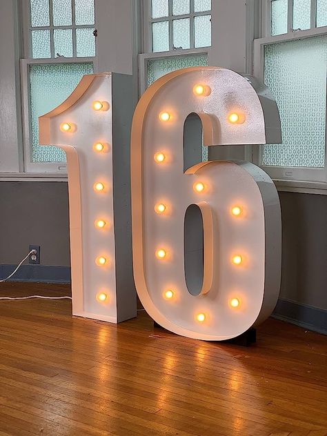 Large Marquee Numbers, Up Proposal, Light Up Numbers, Marquee Numbers, La Sign, Birthday 12, Wedding Letters, Wedding Numbers, Nursery Letters