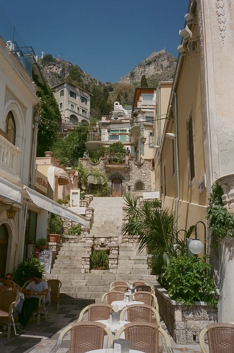 Taormina, Sicily Mediterranean Travel Aesthetic, Italy Sicily Aesthetic, Mediterranean Photos, Photography Travel, Sicily Summer, Sicily Italy Photography, Taormina Sicily Aesthetic, Italy Sicily, Mediterranean Summer