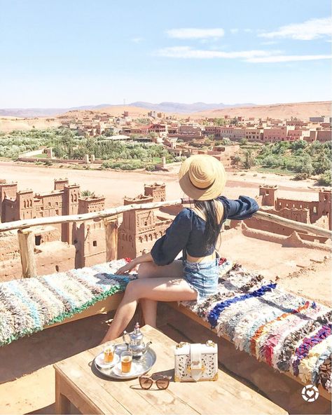 Ait Benhaddou, Morocco | See Instagram photos and videos from A Fashion Blog By Tina Lee (@ofleatherandlace) Ait Ben Haddou, Agadir Morocco, Earth City, Visit Morocco, Travel Finds, Ancient Ruins, Travel Lifestyle, Amazing Destinations, Female Travel