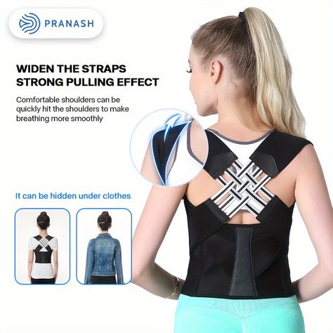 Are you tired of slouching at your desk all day? Do you want to improve your posture and alleviate back pain? Look no further than our Adjustable Corrector Belt! This innovative product is designed to instantly improve your posture and provide support for your back. Benefits of our Adjustable Corrector Belt: Corrects posture and helps alleviate back pain Adjustable design for a comfortable and customizable fit Easy to wear under clothing for discreet support Helps improve circulation and reduce muscle fatigue Made with high-quality materials for durability and long-lasting use Say goodbye to slouching and hello to better posture with our Adjustable Corrector Belt. Don't wait any longer to start feeling relief from back pain and discomfort. Order yours today and start enjoying the benefits Posture Correction Belt, Posture Corrector For Women, Back Posture, Back Posture Corrector, Human Spine, Relieve Back Pain, Posture Corrector, Belt Women, Better Posture